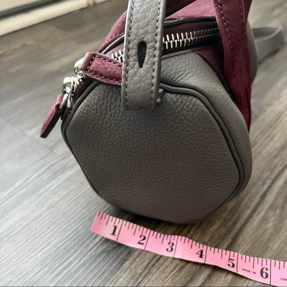 Alexander Wang Authentic Rockie Two-Toned Gray and Burgundy Crossbody Bag - Picture 16 of 16